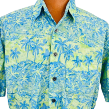 Johari West Hawaiian Aloha XL Shirt Palm Trees Beaches Ocean Islands Tropical - £39.61 GBP