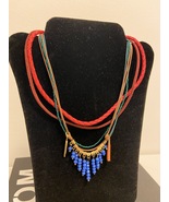 Handmade beaded (leather - suede ) multirow necklace chokers  - £23.98 GBP