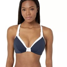 Seafolly Women&#39;s Block Party F Cup Halter Bikini Top Swimsuit Indigo Size US 8 - £20.81 GBP