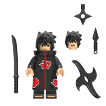 Anime Naruto Shippuden Sasuke Uchiha (Akatsuki) K2001 Minifigures Toy US Seller - £5.47 GBP