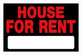 HOUSE FOR RENT Sign 8&quot;x12&quot; Red Black signage board Home Apartment Hillma... - $373.26 MXN