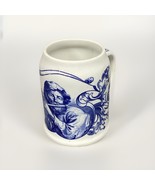 BFK Teniers Vintage Blue White Beer Stein Tankard - No Lid - $47.47 CAD