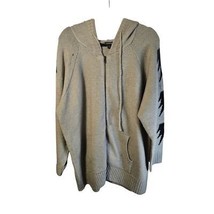 Torrid Women&#39;s Sweater Jacket Full Zip Hoodie Size 3 Gray Lightning Bolt... - $23.99