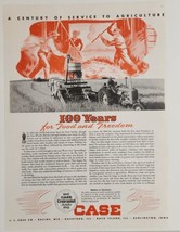 1942 Print Ad Case Tractor Pulls Combine 1842 to 1942 Centennial Jubilee - £18.75 GBP