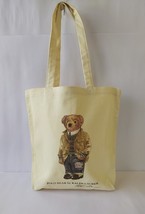 Polo Ralph Lauren Polo Bear Cotton Canvas Tote Bag WORLDWIDE SHIPPING FT... - $64.35