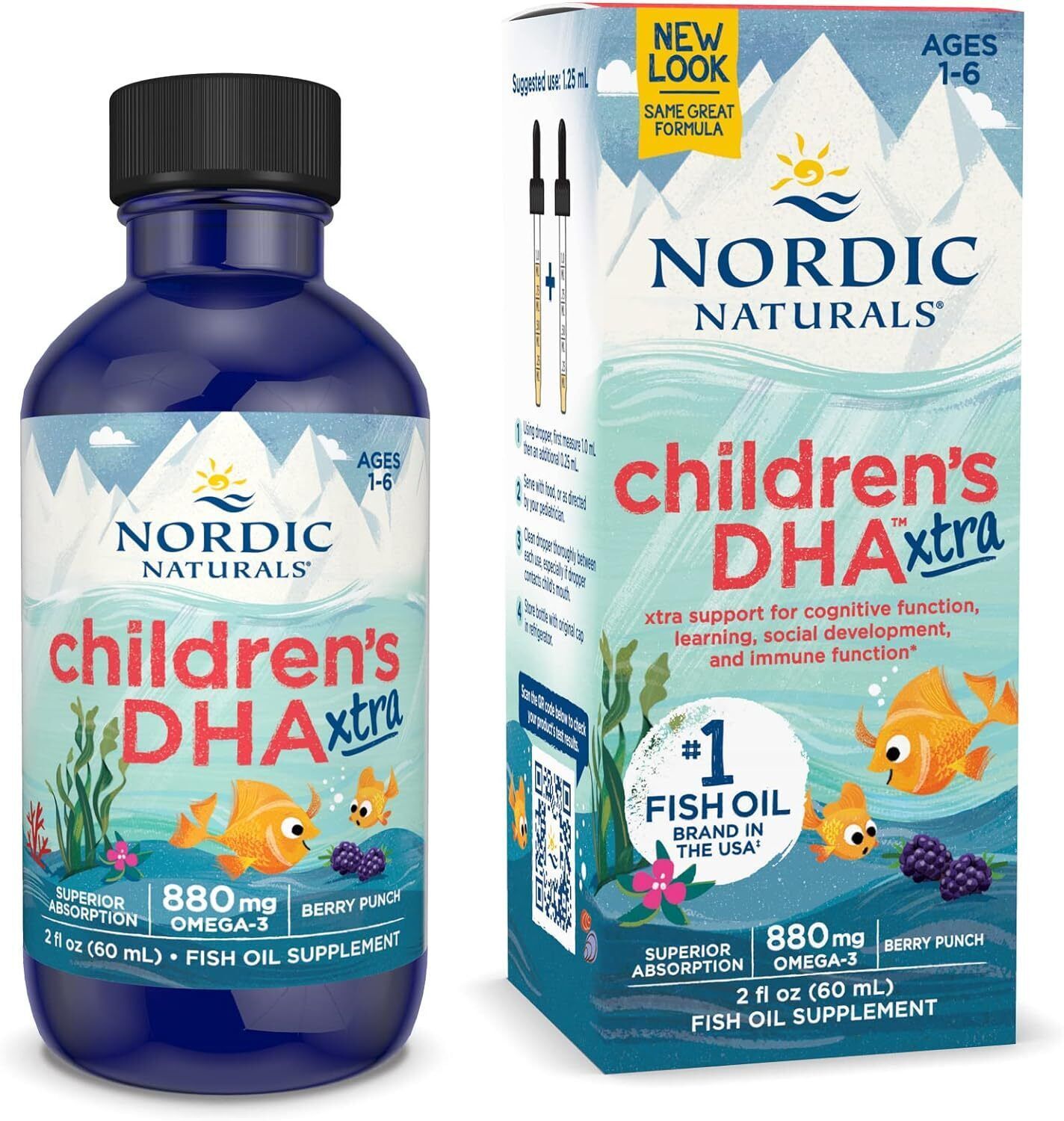 Primary image for Nordic Naturals Children’s DHA Xtra, Berry Punch - 2 oz for Kids - 880 mg Total