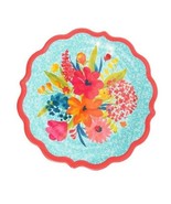 Four (4) Pioneer Woman ~ Melamine ~ Sunny Days ~ Coral  ~ 10.7&quot; Dinner P... - $913.91 MXN