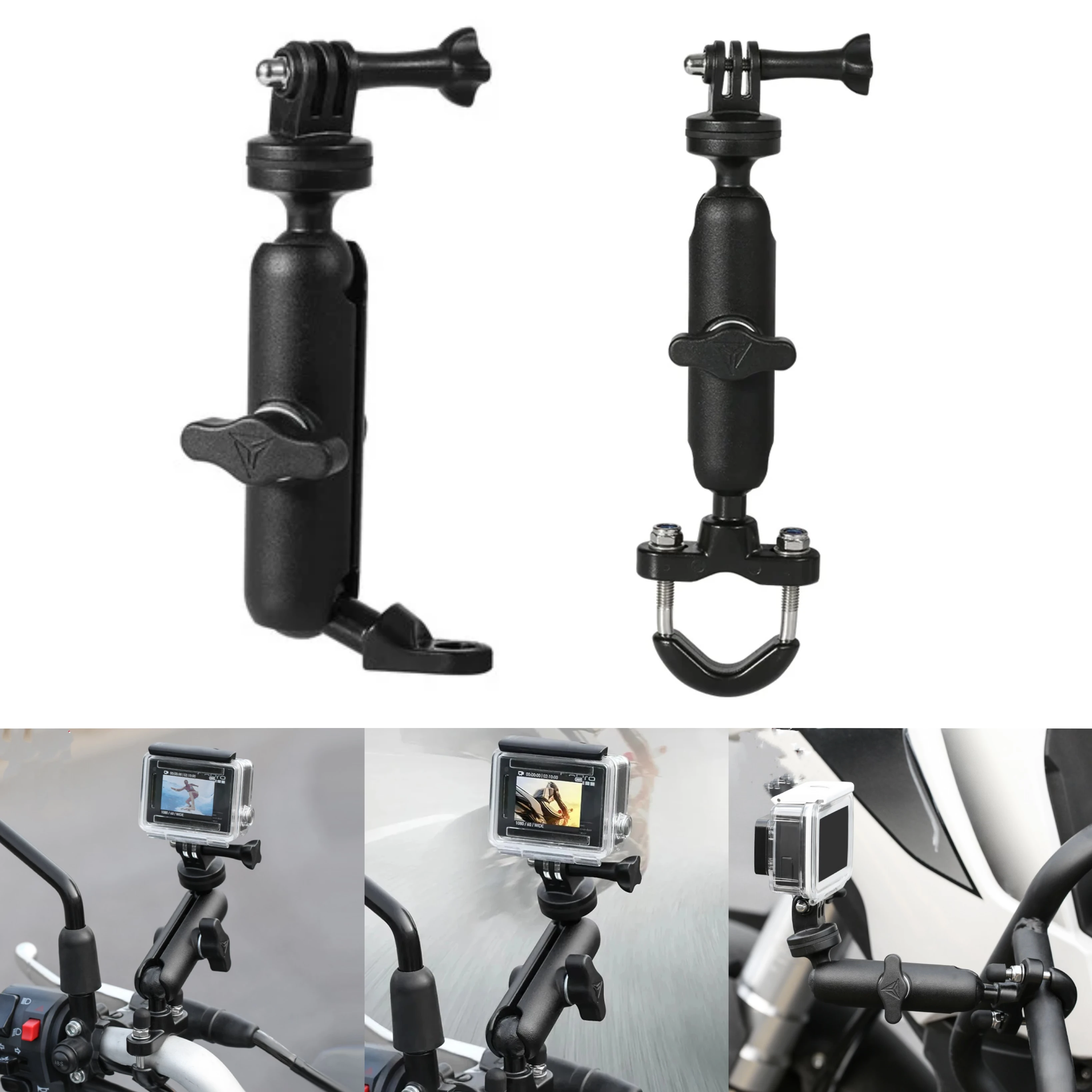 For GoPro Hero8/7/6/5/4/3+ Action Cameras Accessory Handlebar Mirror 360 - £22.50 GBP