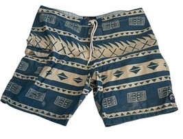 O&#39;neill Board Shorts Mens 40 Swim Trunks Surf Blue Tribal Boardshorts Co... - $28.45