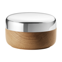 Alfredo by Georg Jensen Stainless Steel and Wood Salt Jar - New - £61.97 GBP