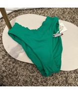 BECCA Modern Edge High Waist Bikini Bottom - Green - Size S NWT - $354.81 MXN