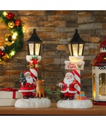 2 Pack Christmas Light Table Decorations Red Cardinal LED Lamppost Table... - £75.19 GBP