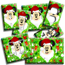 Mickey Mouse Santa Claus Beard Christmas Tree Light Switch Outlet Wall Plate Art - £14.37 GBP+