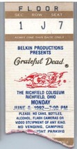 Grateful Dead Konzert Ticket Stumpf Juni 8 1992 Richfield Ohio - £31.84 GBP