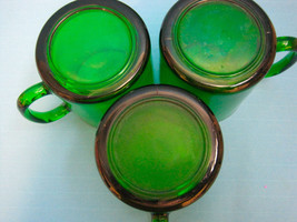 Holiday Forest Green Mugs Cups from France Set of 3 - £31.27 GBP
