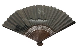 Vintage Hand Held Paper Folding Fan 15 Inch Span Fireworks - $11.97