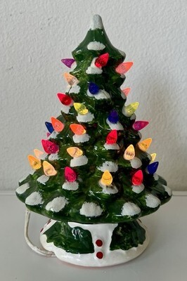 Vtg THE THOMAS COMPANY ELECTRIFIED CERAMIC Decorative CHRISTMAS TREE Missing 1 Item image 6