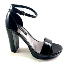 Nine West Elope 3 Black Patent High Heel Platform Sandal Size 10 - $42.00