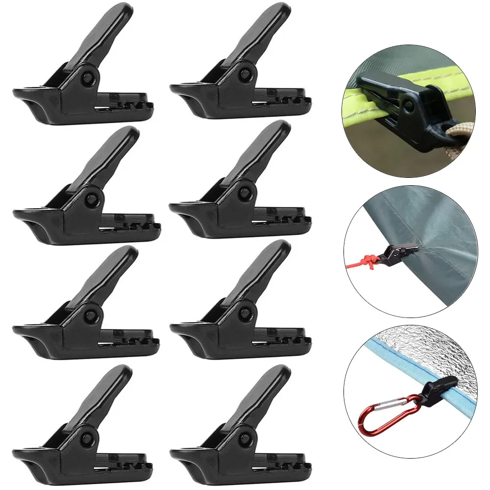 10/15/20Pcs Awning Clamp Tarp Clips Snap Hangers Tent Camping Survival Tighten - £7.35 GBP+