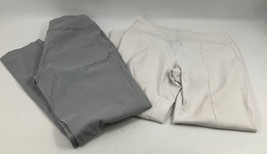 Sharon Young Women Size 4 Pant Bundle White Gray Stretch Slimming Flat F... - £18.71 GBP