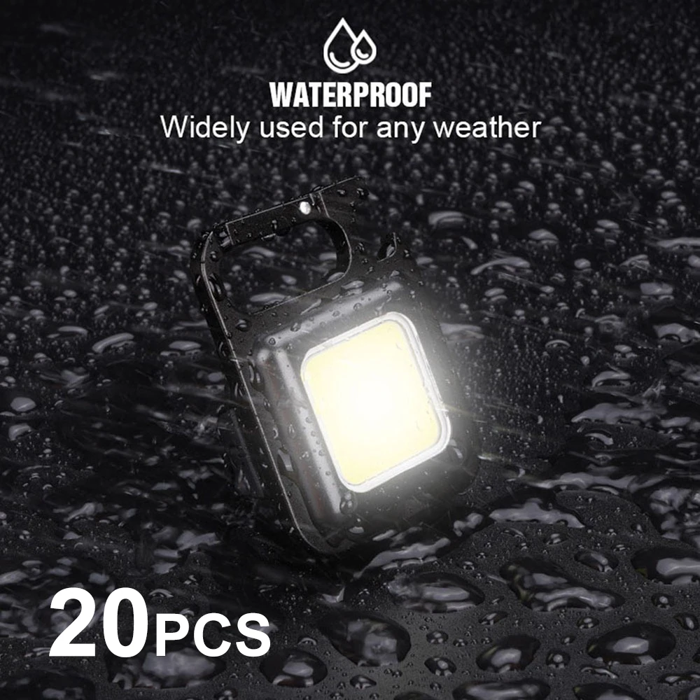 House Home 20pcs Mini LED Working Light Portable Pocket Flashlight USB Rechargea - £19.61 GBP