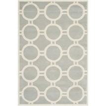 SAFAVIEH Chatham Collection 6&#39; x 9&#39; Grey/Ivory CHT739E Handmade Geometric Premiu - $403.99