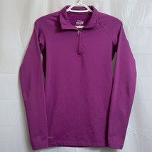Nike Pro Combat Fitted 1/4 Zip Pullover Women&#39;s Small Purple Dri-Fit Therma-Fit - £15.85 GBP