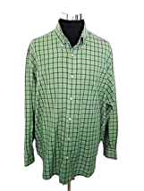 Natural Issue Shirt Men&#39;s Size XXL Button Front Long Sleeves Green Plaid - £15.08 GBP