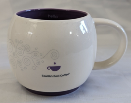 Seattle's Best Coffee Starbucks Brand Stackable Mug Purple Hello Tea Mug 2011 - £12.50 GBP