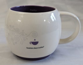 SEATTLE&#39;S BEST COFFEE STARBUCKS BRAND STACKABLE MUG PURPLE HELLO TEA MUG... - $15.99