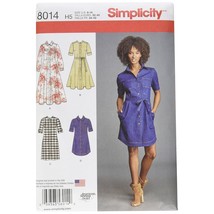 Simplicity 8014 Women&#39;s Shirt Dress Sewing Patterns, Sizes 6-14 - £15.61 GBP