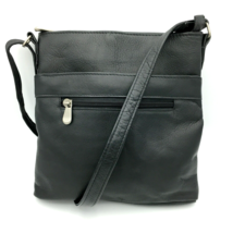 LE DONNE black Colombian leather bucket cross-body shoulder bag adjustab... - £27.42 GBP