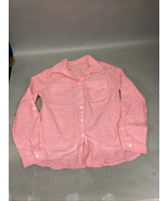 Women’s Pink Long Sleeve Button Up Colored Shirt W/ 2 Front Pockets - Me... - €8,52 EUR