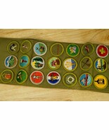 Vintage BSA Boy Scout Uniform Sash With 26 Merit Badges 1969-1973 Era - $74.24