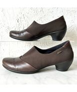ECCO Sculptured GTX Women&#39;s 8.5/39 Brown Leather Slip On Shoes Pumps Gor... - $793.50 MXN