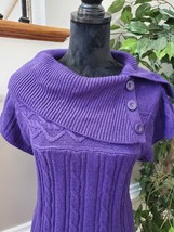 New Directions Women Purple 100% Acrylic Short Sleeve Knee Length Knit Dress XL - £22.30 GBP
