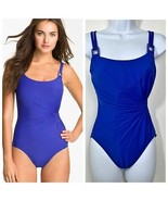 Miraclesuit Lisa Jane Electric Blue One Piece Swim Size 8 Swimsuit - $807.43 MXN