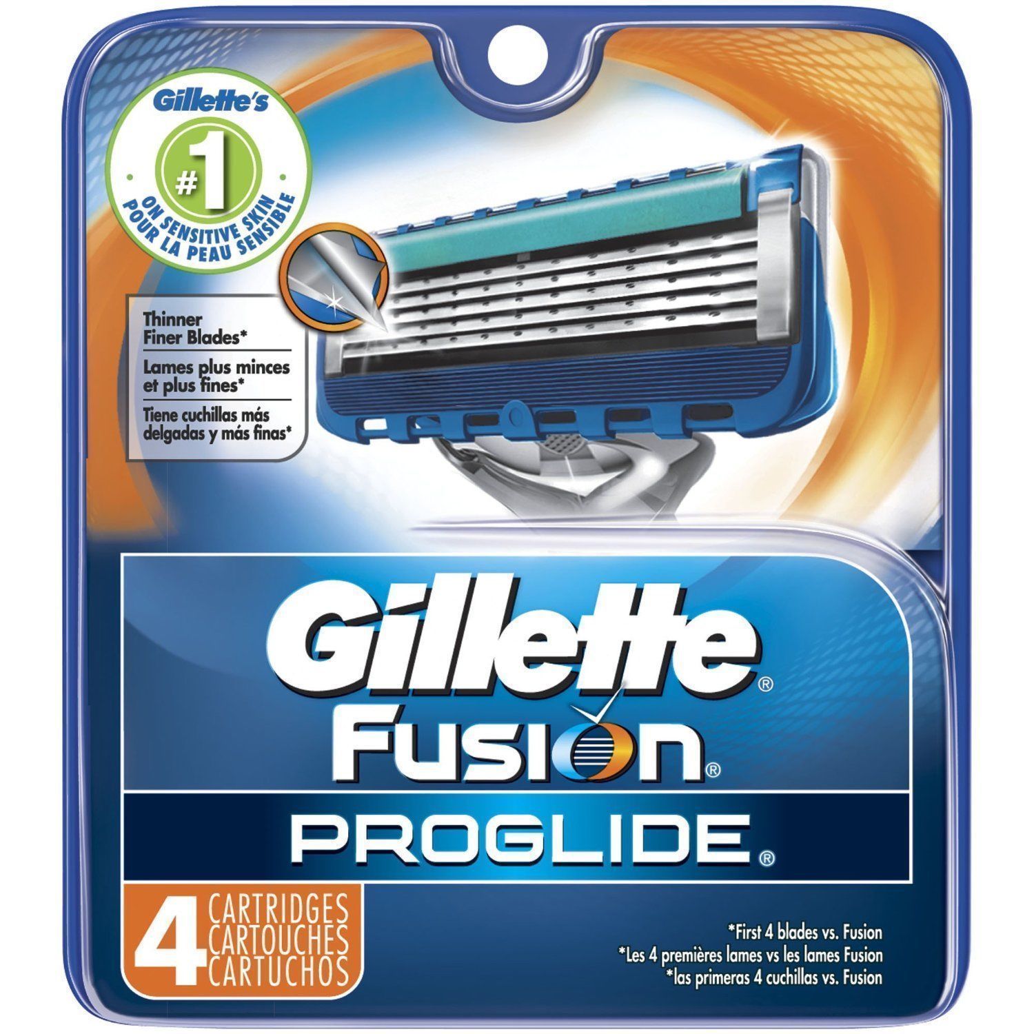 Genuine Gillette Fusion Proglide Flexball Razor Blades - 4 Refill Cartridges  - $19.64