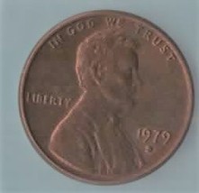 1979 D Lincoln Memorial Penny - Circulated - About XF - $4.99