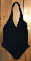 American Apparel Cotton Spandex Collection Black Halter Bodysuit Leotard XS - $24.99