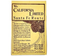 California Limited Railroad Santa Fe 1897 Advertisement Victorian Train ... - $374.75 MXN