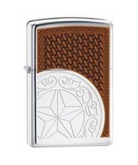 Zippo Lighter - Texas Star Concho High Polish Chrome - 851269 - £30.51 GBP