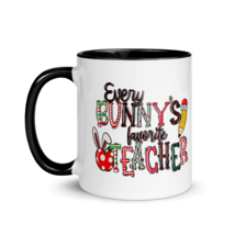 Every Bunny&#39;s Favorite Teacher Mug with Color Inside - £15.73 GBP