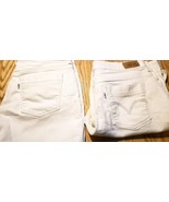 Levis Women&#39;s Lot of 2 Jean Shorts Size 8 White CUTE Denim - £13.22 GBP