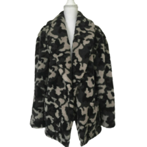 Workshop Women&#39;s Camo Fleece Jacket Size L Large Camouflage Open Front Soft Warm - £57.54 GBP