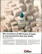 1964 Sweeta Vintage Print Ad Artificial Sweetener Squibb Bottle Sugar Cubes Olin - £19.22 GBP