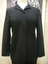 JIL SANDER Black Wool Pant Suit 4 Button Jacket 38  mint - £129.61 GBP