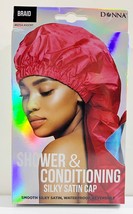 Donna Shower &amp; Conditioning Silk Satin Cap Waterproof Reversible Braid -... - £7.31 GBP