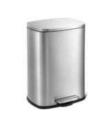13 Gallon Brushed Stainless Steel Kitchen Trash Can with Step Open Lid - $205.58 CAD