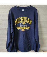 Russell Michigan Wolverines Navy Crew Pullover Long Sleeve 2XL Outback B... - £26.97 GBP